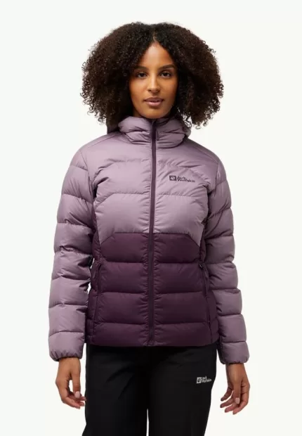 Ather Down Hoody W Rds Damen-Daunenjacke midnight plum