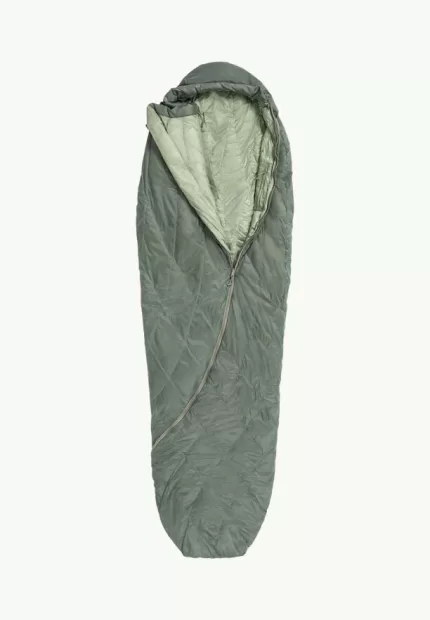 Athmos Down |5, 180cm Rds Warmer Daunenschlafsack für Temperaturen bis 5° picnic green