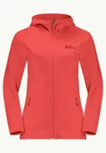 Baiselberg Hooded Fz Damen-Fleecejacke Vibrant Red