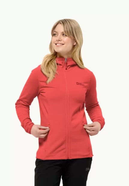 Baiselberg Hooded Fz Damen-Fleecejacke Vibrant Red