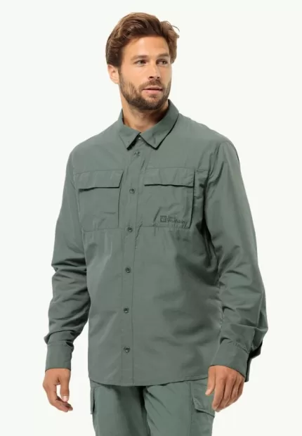 Barrier Ls Shirt Hemd mit Mückenschutz Herren Hedge Green