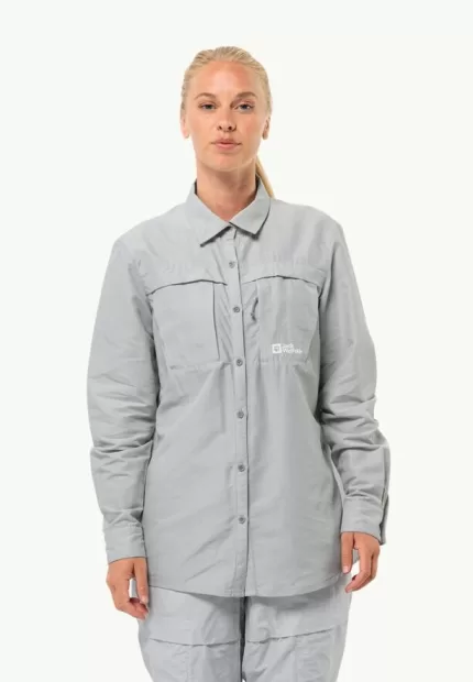 Barrier Ls Shirt Shirt mit Mückenschutz Damen Cool Grey