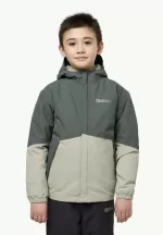 Blocky Jacket Winterjacke für Kinder slate green/mint leaf