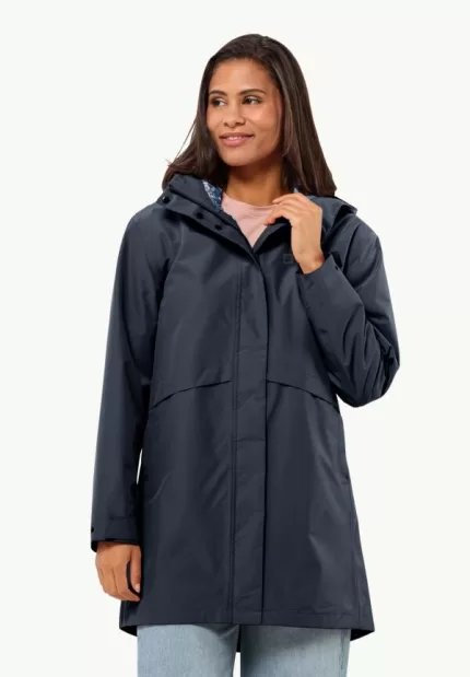 Cape West Coat Damen-Regenmantel night blue