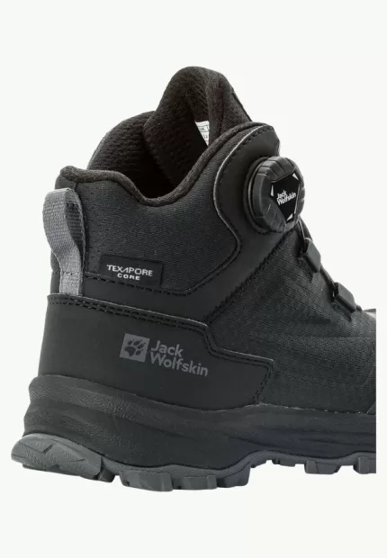 Cyrox Texapore Dial Mid wasserdichte Wanderschuhe für Kinder black