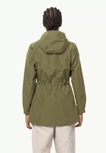 Dakar Parka Damen-Regenmantel Bay Leaf