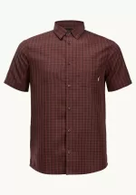 El Dorado Shirt Men Kurzärmliges Herren-Wandershirt Dark Mahogany Check