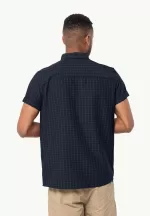 El Dorado Shirt Men Kurzärmliges Herren-Wandershirt Night Blue Checks