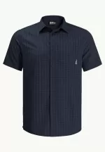 El Dorado Shirt Men Kurzärmliges Herren-Wandershirt Night Blue Checks