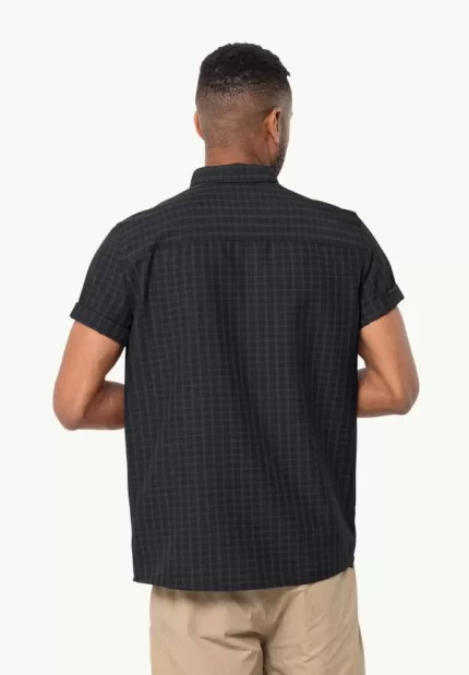 El Dorado Shirt Men Kurzärmliges Herren-Wandershirt Phantom Checks