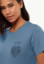 Entdecken Sie das Damen-T-Shirt aus Bio-Baumwolle von Heart T Elemental Blue