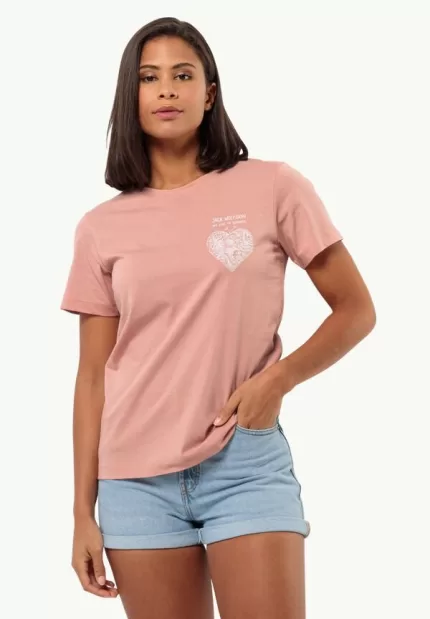 Entdecken Sie das Damen-T-Shirt aus Bio-Baumwolle von Heart T Rose Dawn