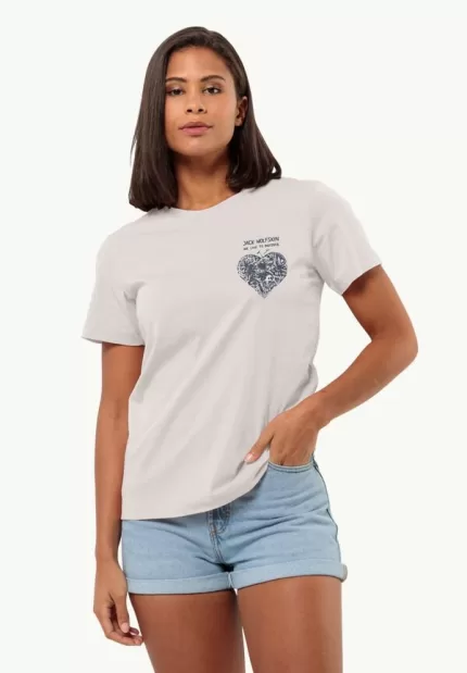 Entdecken Sie das Damen-T-Shirt aus Bio-Baumwolle von Heart T Sea Shell