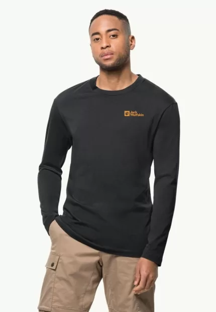 Essential Longsleeve Herren-Langarmshirt black