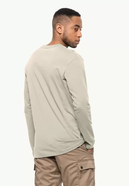 Essential Longsleeve Herren-Langarmshirt panna cotta