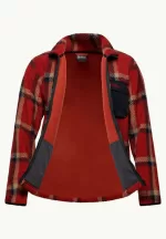 Felslicht Check Jkt Herren-Fleecejacke intense rust