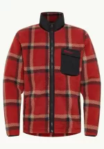 Felslicht Check Jkt Herren-Fleecejacke intense rust