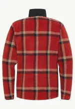 Felslicht Check Jkt Herren-Fleecejacke intense rust