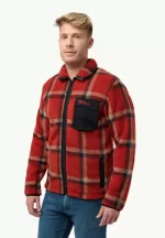 Felslicht Check Jkt Herren-Fleecejacke intense rust