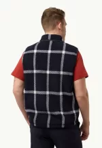 Felslicht Check Vest Herren-Fleeceweste dark navy