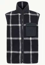 Felslicht Check Vest Herren-Fleeceweste dark navy