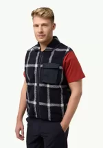 Felslicht Check Vest Herren-Fleeceweste dark navy