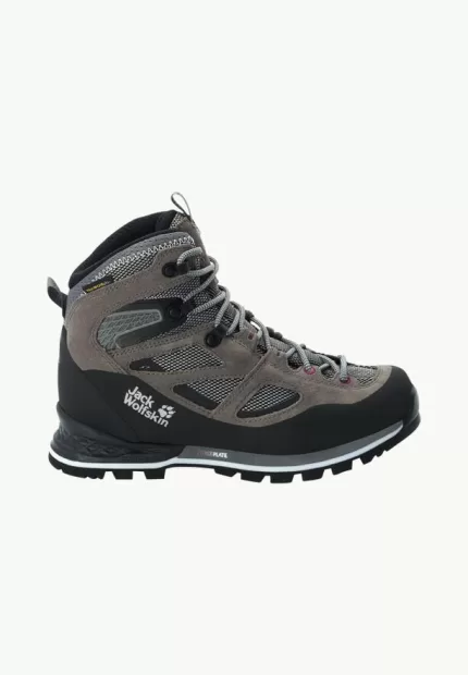 Force Crest Texapore Mid Wasserdichte Damen-Trekkingschuhe Tarmac Grey/Pink