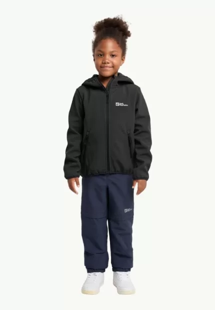 Fourwinds Jacket Kids Kinder-Softshelljacke granite black