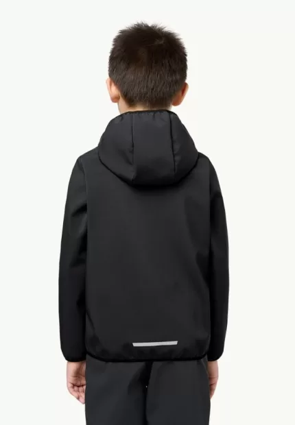 Fourwinds Jacket Kids Kinder-Softshelljacke granite black