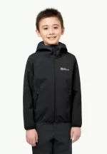 Fourwinds Jacket Kids Kinder-Softshelljacke granite black