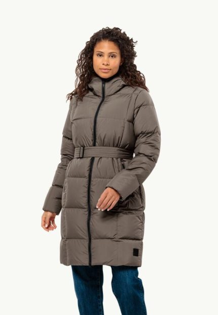 Frozen Lake Coat W Rds Damen-Daunenmantel cold coffee