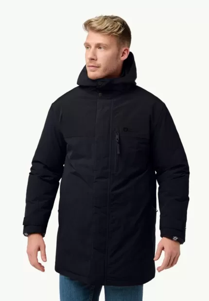 Gletschersee Parka Wasserdichter Herren-Wintermantel black