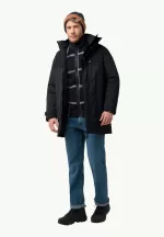 Gletschersee Parka Wasserdichter Herren-Wintermantel black