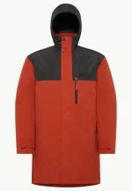 Gletschersee Parka Wasserdichter Herren-Wintermantel intense rust