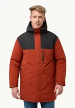 Gletschersee Parka Wasserdichter Herren-Wintermantel intense rust