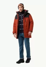 Gletschersee Parka Wasserdichter Herren-Wintermantel intense rust