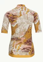 Gravex Printed Fz S|s Damen Funktionsshirt Strata Salted Caramel