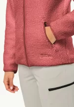 High Curl Jacket Damen-Fleecejacke red coral