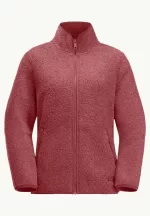 High Curl Jacket Damen-Fleecejacke red coral