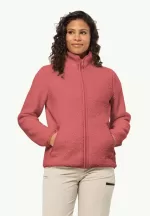 High Curl Jacket Damen-Fleecejacke red coral