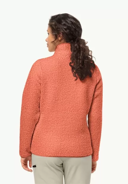 High Curl Jacket Damen-Fleecejacke warm amber