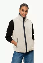 High Curl Vest Fleeceweste für Damen panna cotta