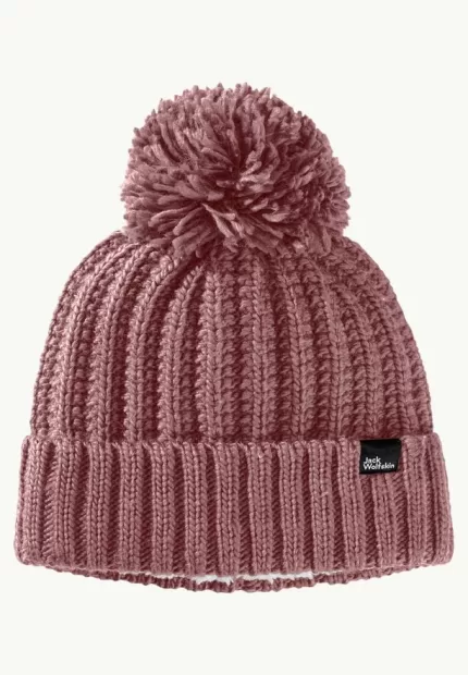 Highloft Knit Beanie Damen-Strickmütze red coral