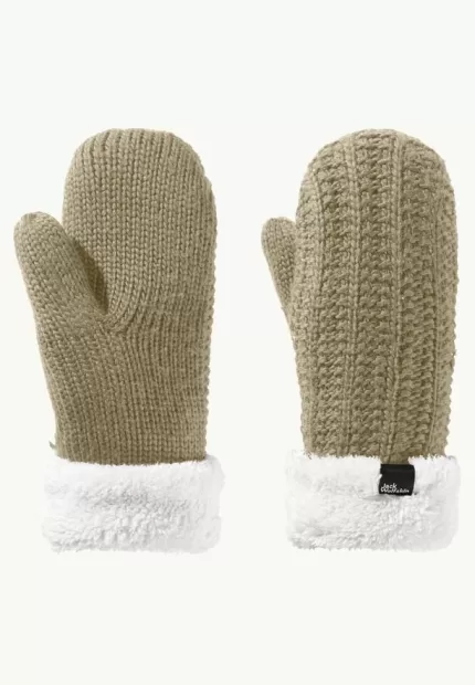 Highloft Knit Mitten Fäustlinge Damen anis