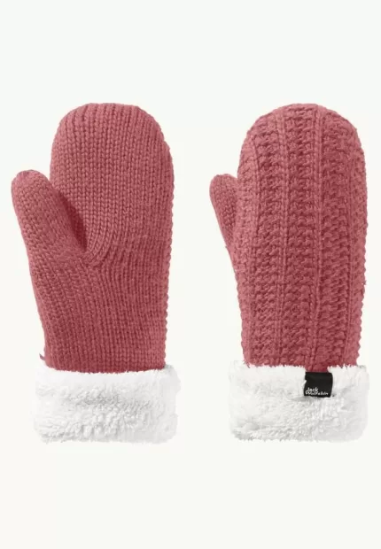 Highloft Knit Mitten Fäustlinge Damen red coral