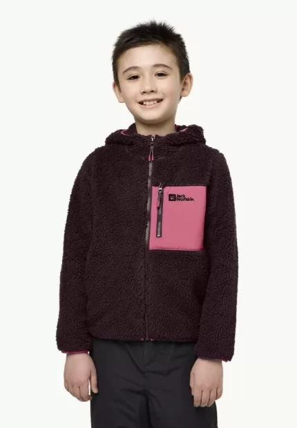 Ice Curl Hood Jacket Fleecejacke für Kinder boysenberry/pink