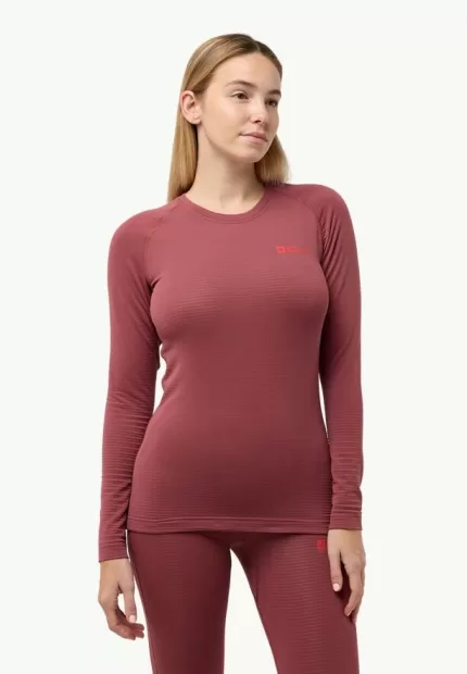 Infinite Warm Ls Damen Langarm-Funktionsshirt red ochre