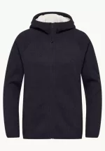 Kaminfeuer Hooded Jkt Damen Fleecejacke mit Kapuze dark navy