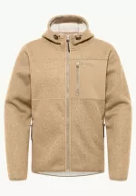 Kaminfeuer Hooded Jkt Herren-Fleecejacke mit Kapuze anis