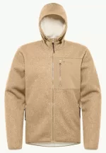 Kaminfeuer Hooded Jkt Herren-Fleecejacke mit Kapuze anis